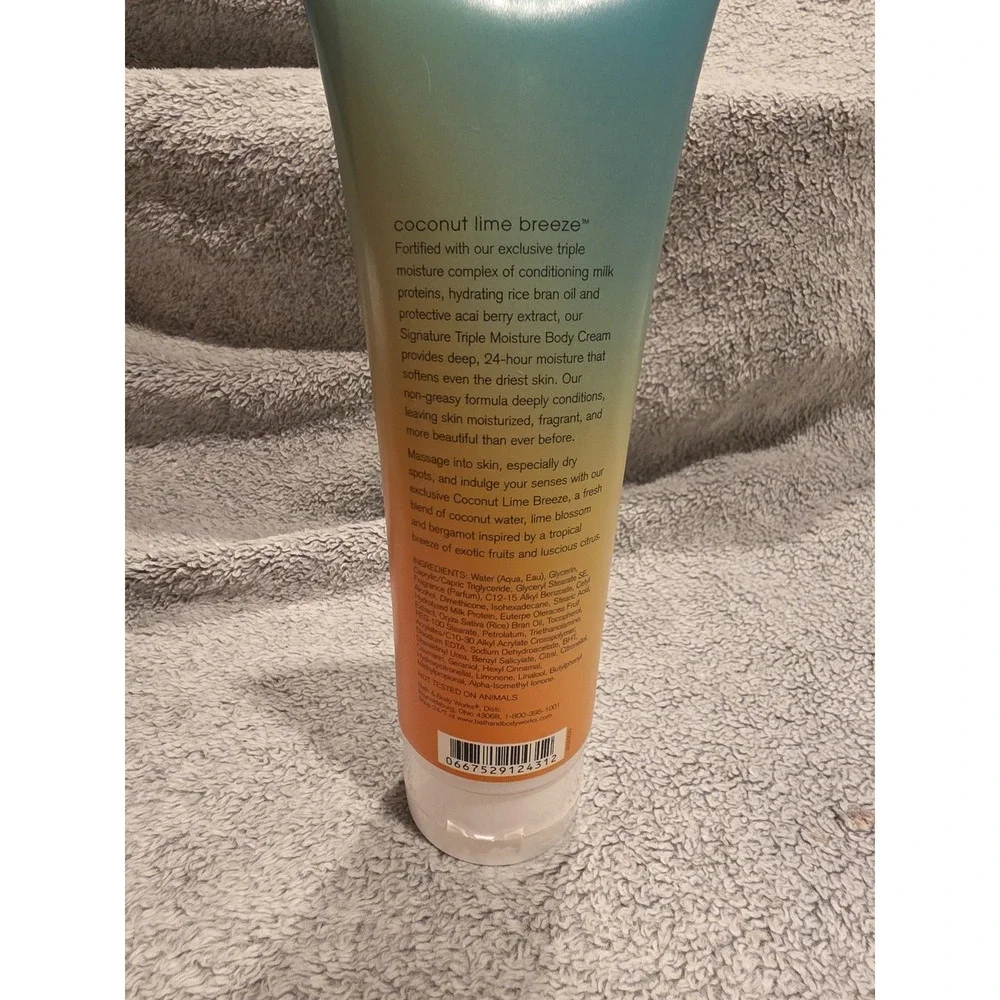 Bath and Body Works Coconut‎ Lime Breeze Body Cream 8 fl oz bottle